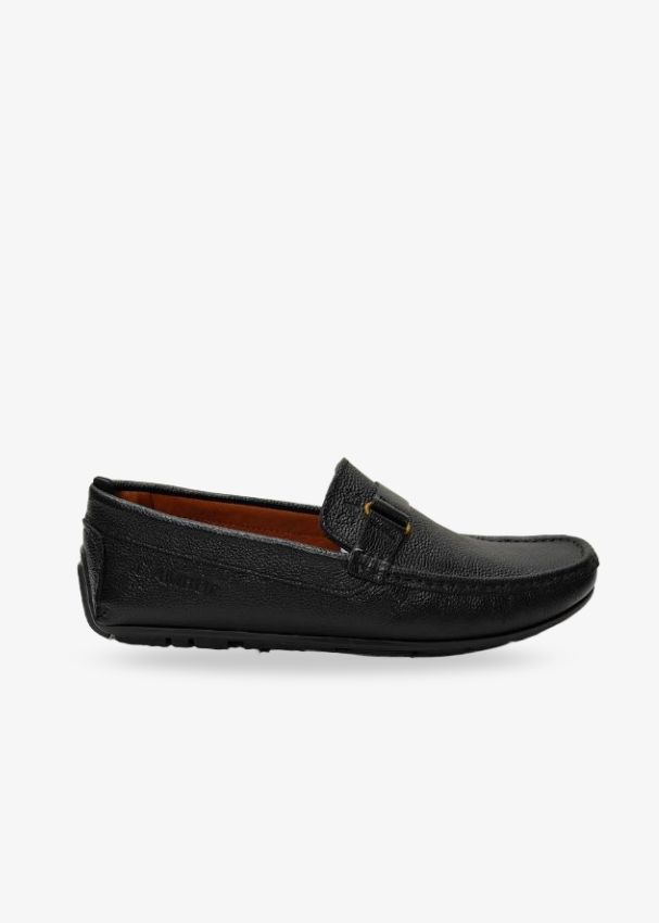 Black-milled-leather-loafer