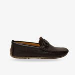 Men’s Brown Milled Leather Driving Loafer