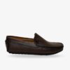 Men's Brown Two-Tone Crust Leather Driving Loafer