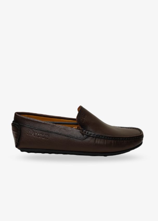 Men's Brown Two-Tone Crust Leather Driving Loafer