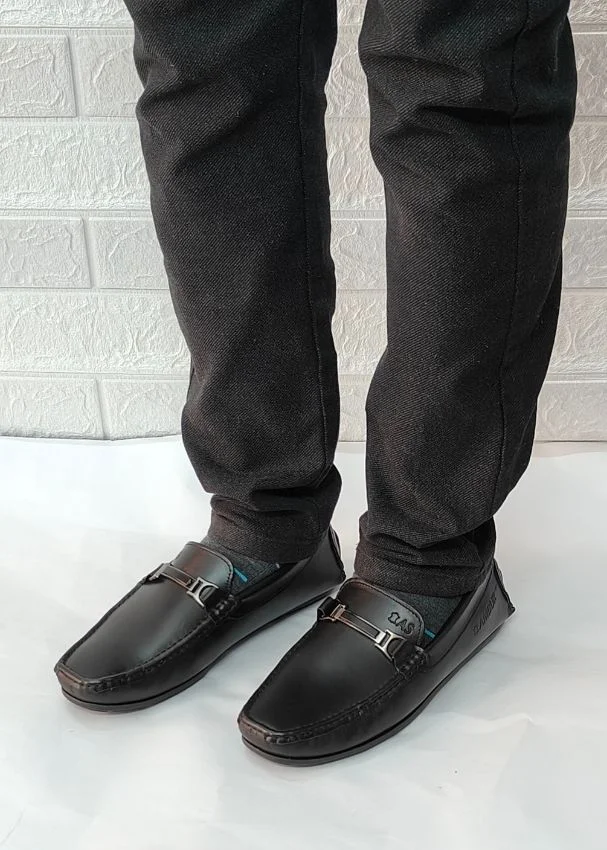 Men black loafer full grain leather